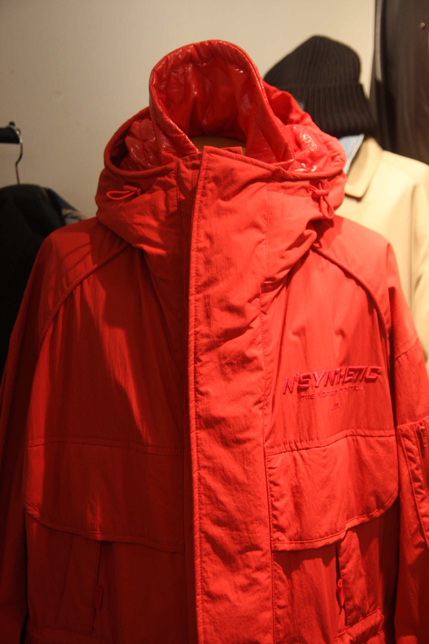 JUUN.J RED SAFARI SHORT COAT