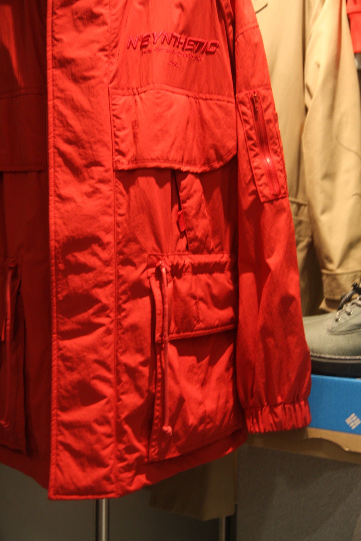 JUUN.J RED SAFARI SHORT COAT