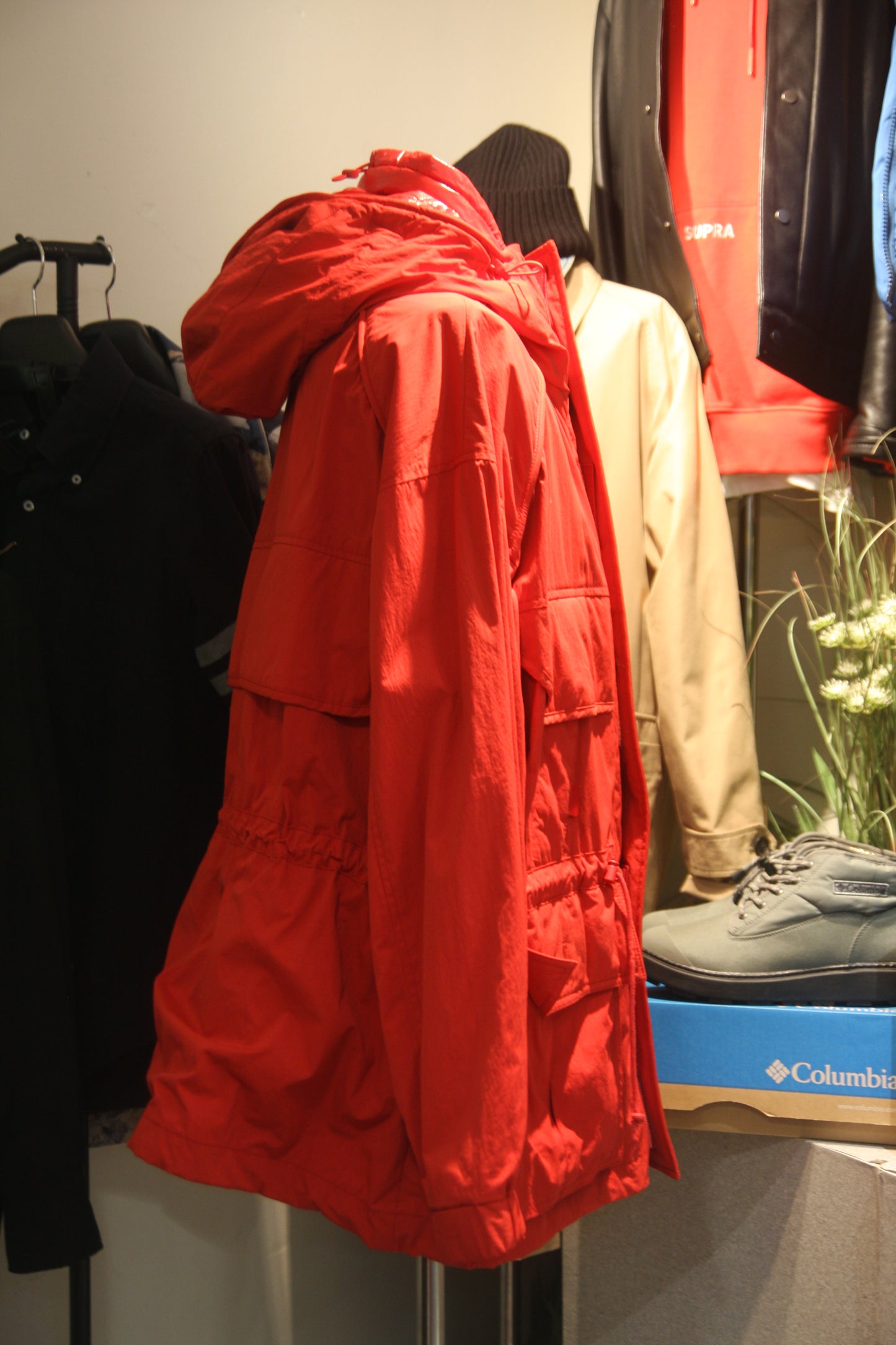 JUUN.J RED SAFARI SHORT COAT